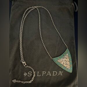 Silpada Sterling Silver necklace with patina pendant